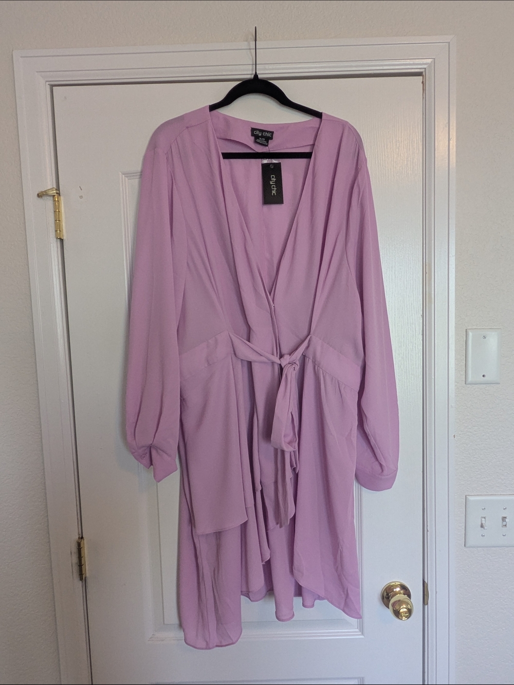 City Chic Lavender Wrap Dress